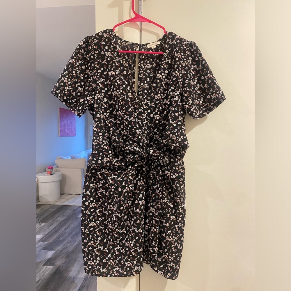 Dark navy floral dress